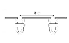Wave string glider* 8cm apart