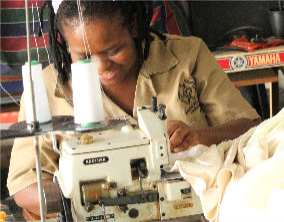 sewing staff working